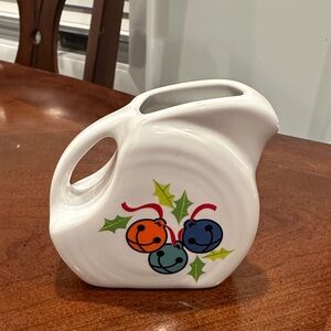 Fiesta White Mini Pitcher with Colorful Bell Design